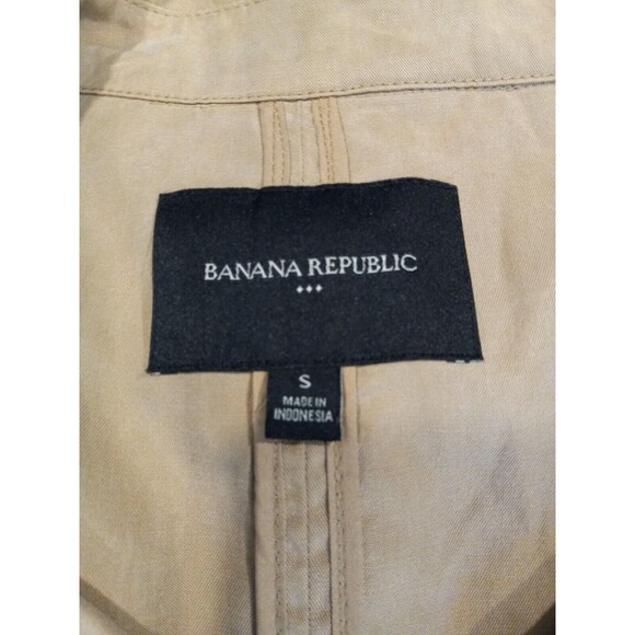 Banana Republic Drapey Vest Camel Tan Sz Small Toggle Draw String Beige Pockets - Picture 3 of 6